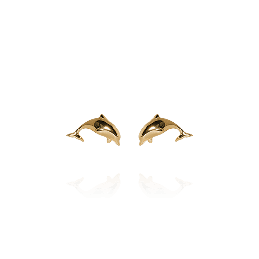 Mini Dolphin Studs (Friendly) - Gold