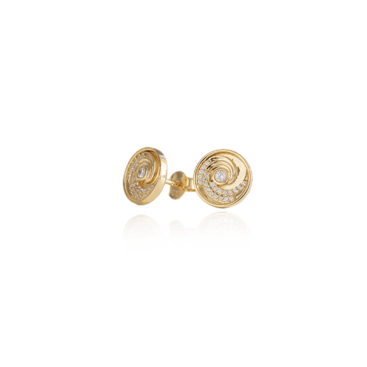 Ocean Wave Coin Studs (Confident) - Gold