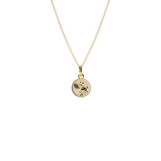 Fantail Coin Necklace (Friendly) - Gold