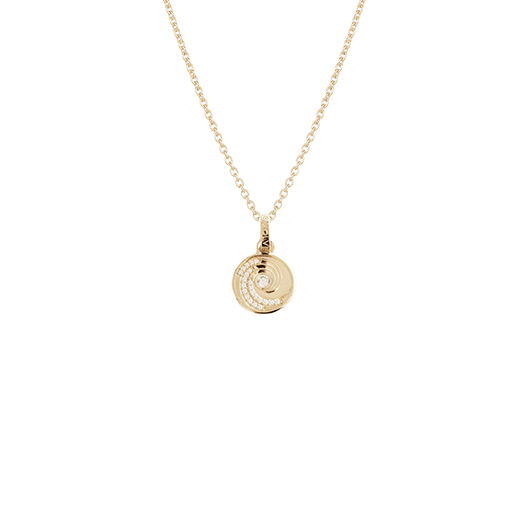 Ocean Wave Coin Necklace (Confident) - Gold