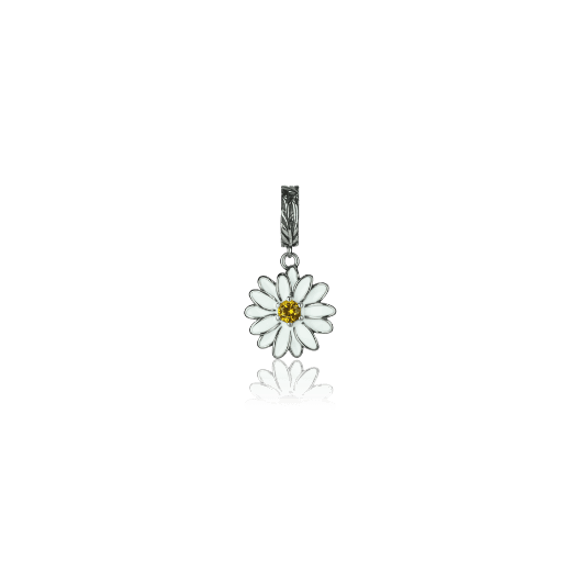 White Daisy Pendant Charm (Cherished)