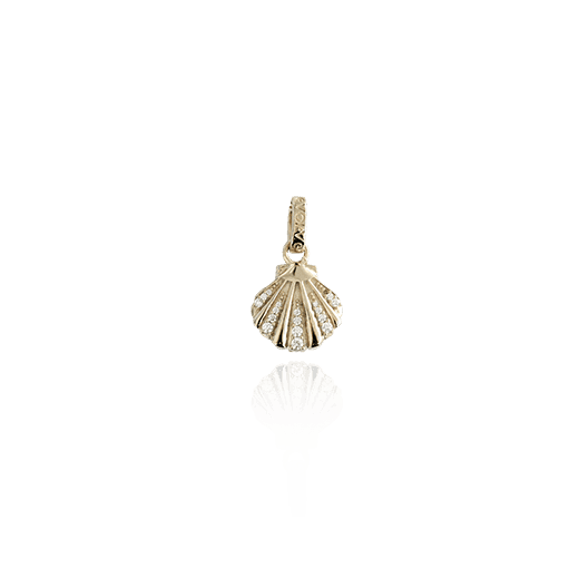 Seashell Pendant Charm - Gold